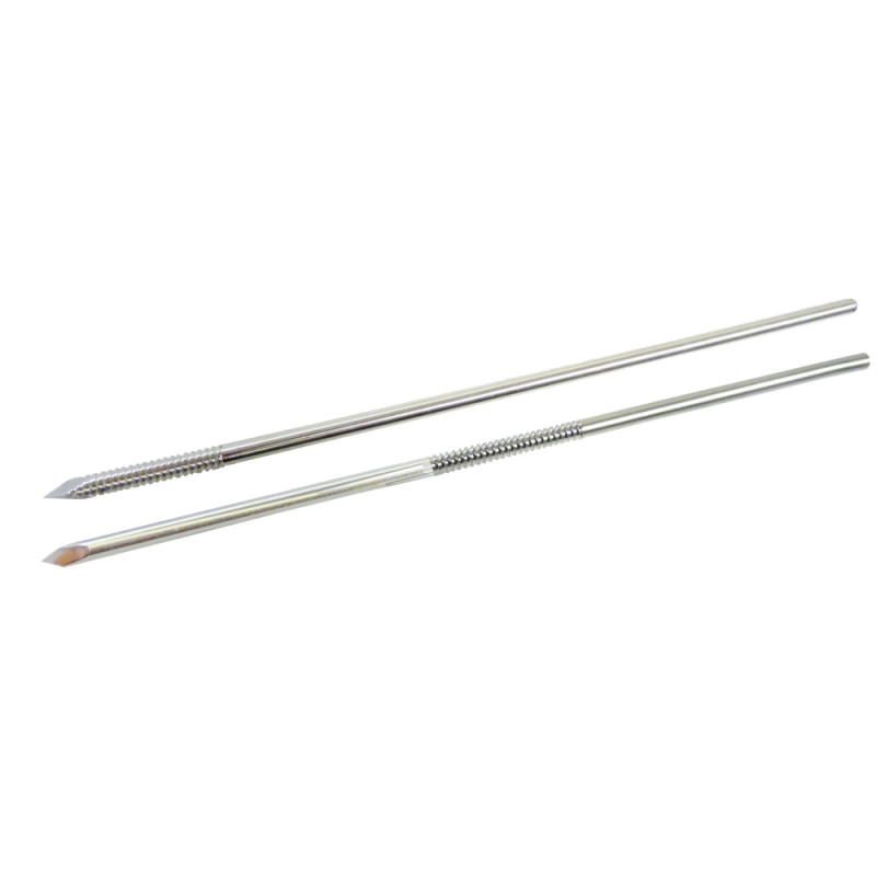 BROCHES UNE POINTE TROCART,
AVEC FILETAGE POSITIF