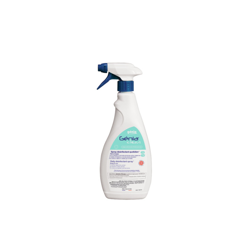 GÉNIA CLEAN
Spray désinfectant quotidien + TP2, TP4